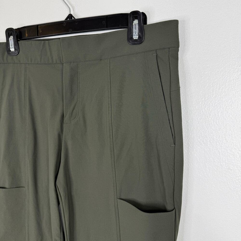 Athleta Pants Wander Stash Skinny Womens 10 Green Ankle Pull On Stretch Travel